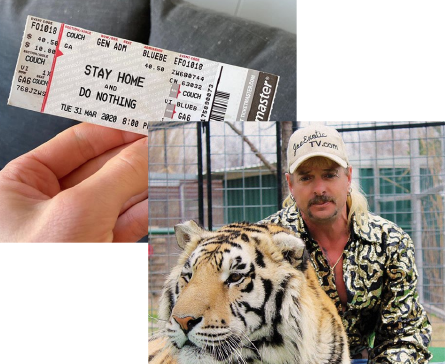 Joe Exotic and a tiger